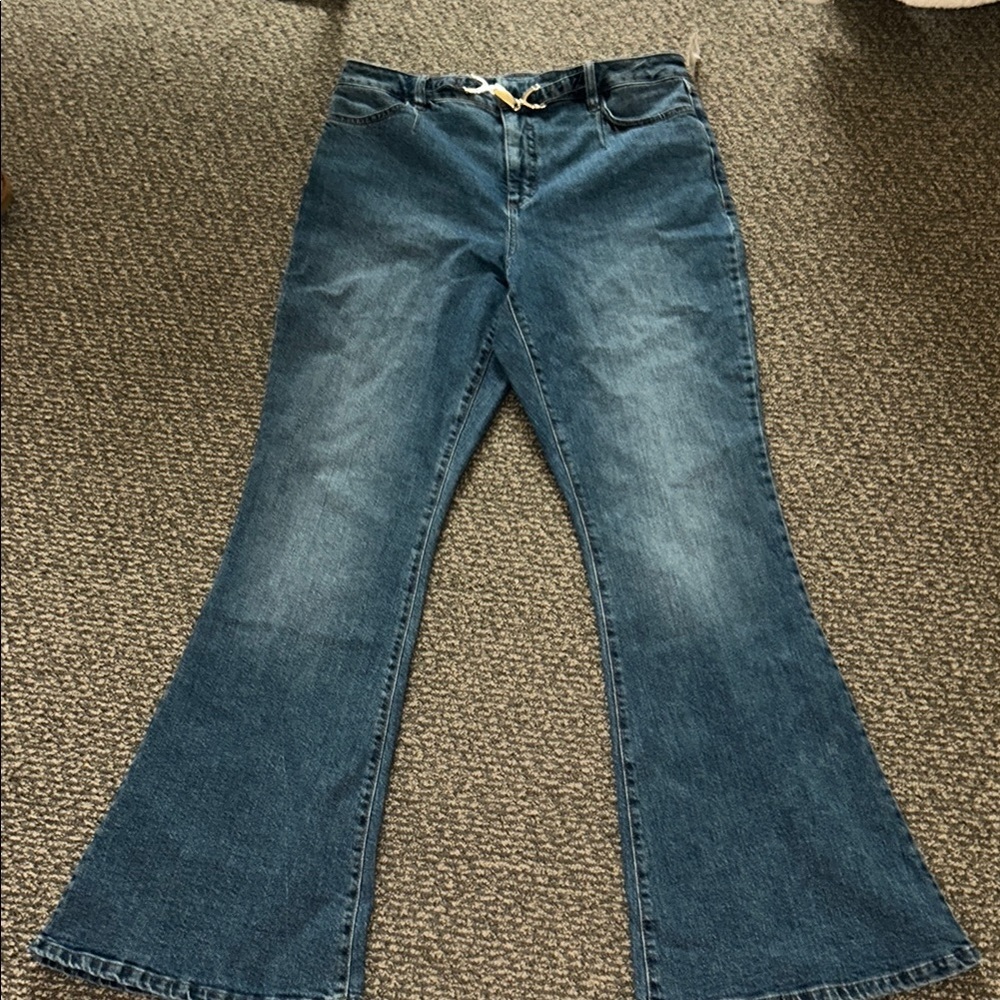👖INC International Concepts Blue Flare Jeans Retro Style